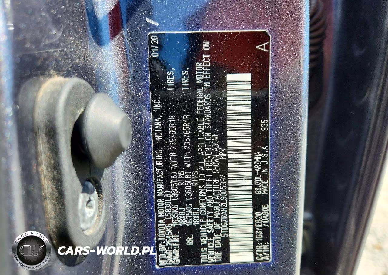 2020 Toyota Highlander Xle VIN:5TDGZRAH2LS005392 - 13