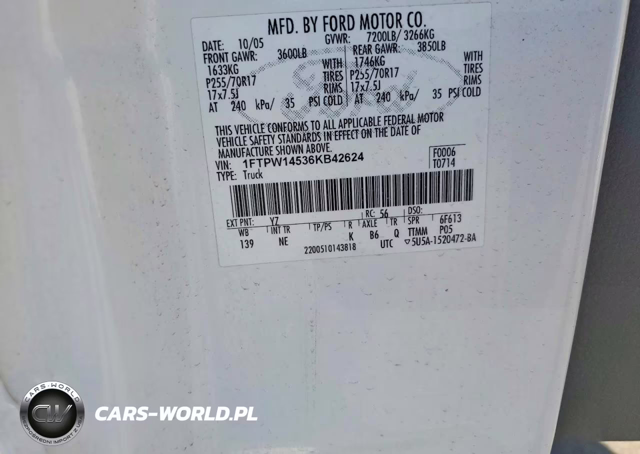 2006 Ford F150 Supercrew VIN:1FTPW14536KB42624 - 12