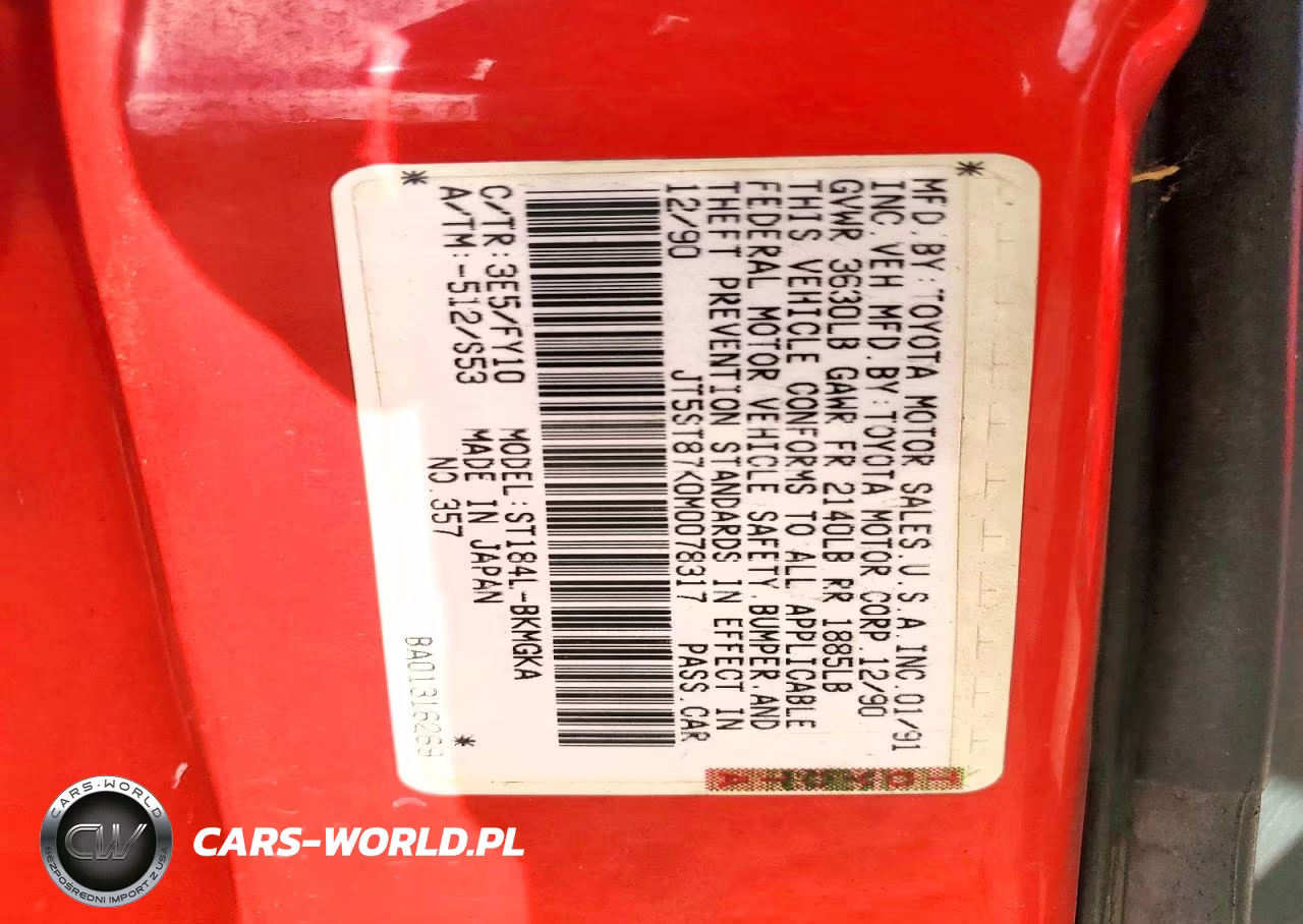 1991 Toyota Celica Gt VIN:JT5ST87K0M0078317 - 12