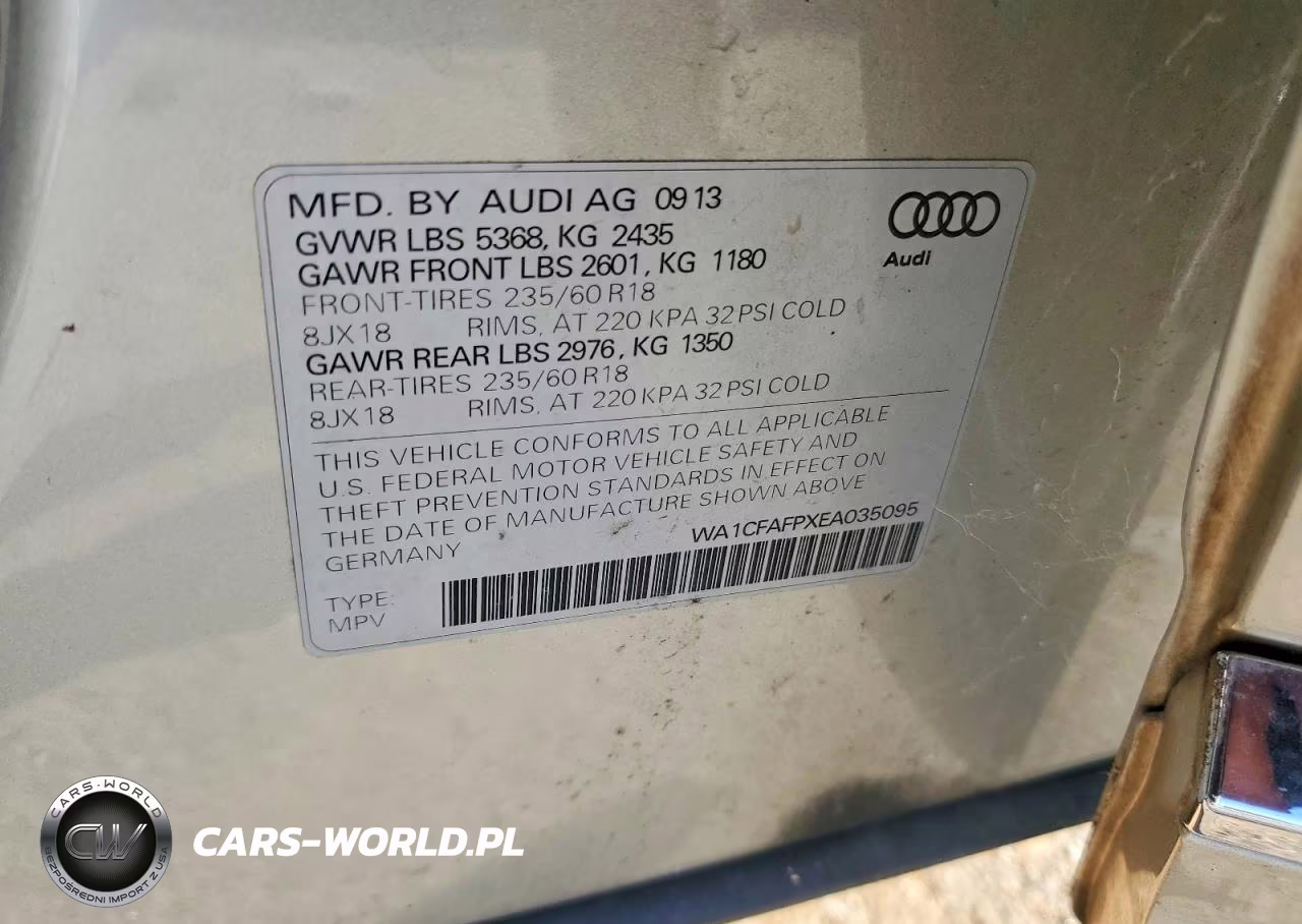 2014 Audi Q5 Premium VIN:WA1CFAFPXEA035095 - 12