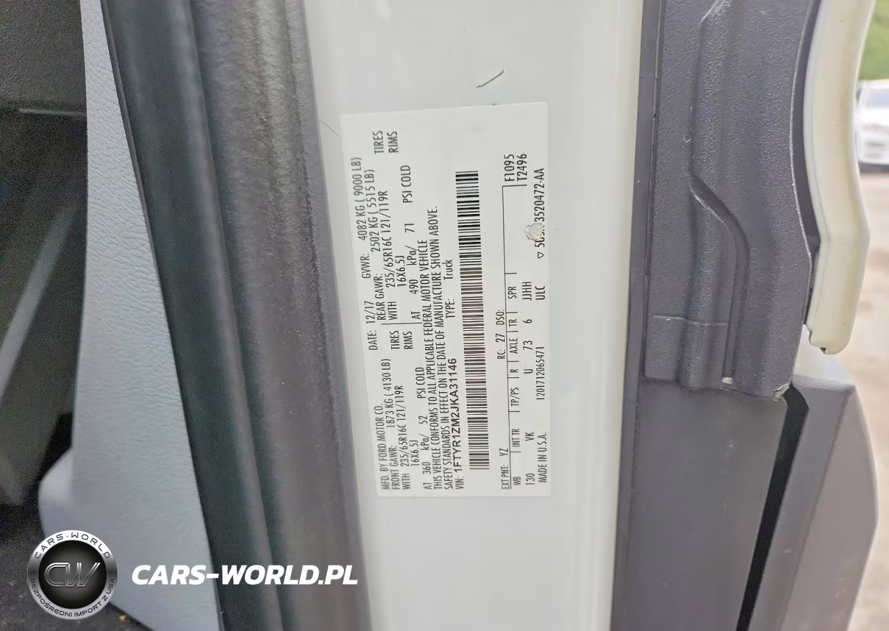 2018 Ford Transit T-250 VIN:1FTYR1ZM2JKA31146 - 12