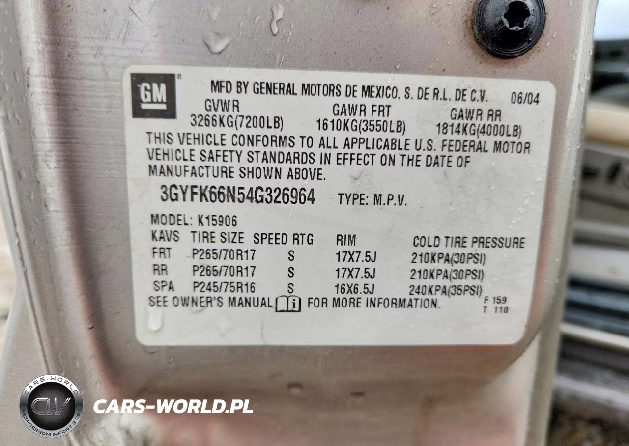2004 Cadillac Escalade Esv VIN:3GYFK66N54G326964 - 12