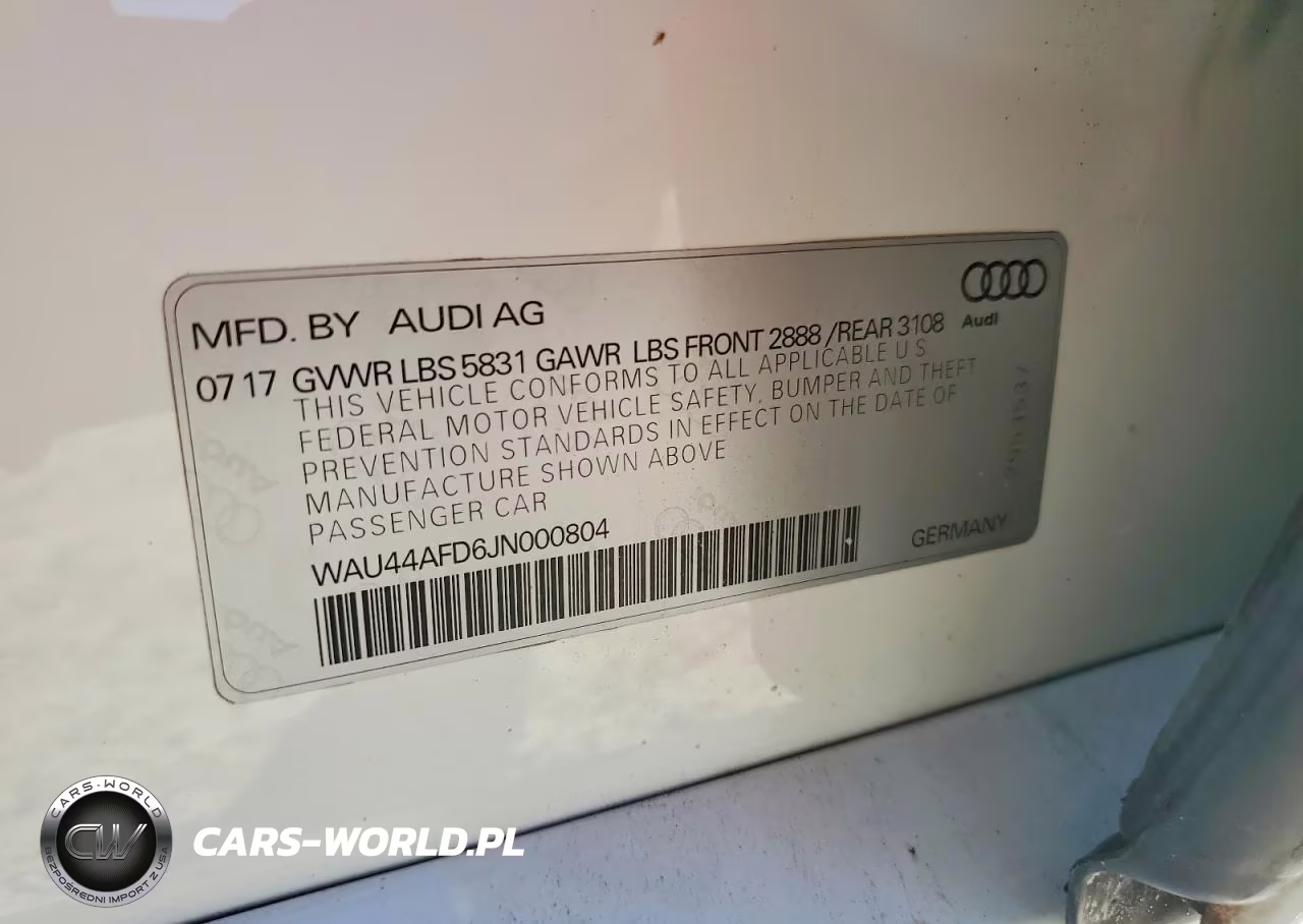 2018 Audi A8 L Quattro VIN:WAU44AFD6JN000804 - 12