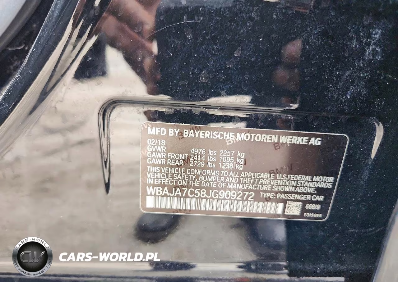 2018 BMW 530 Xi VIN:WBAJA7C58JG909272 - 12