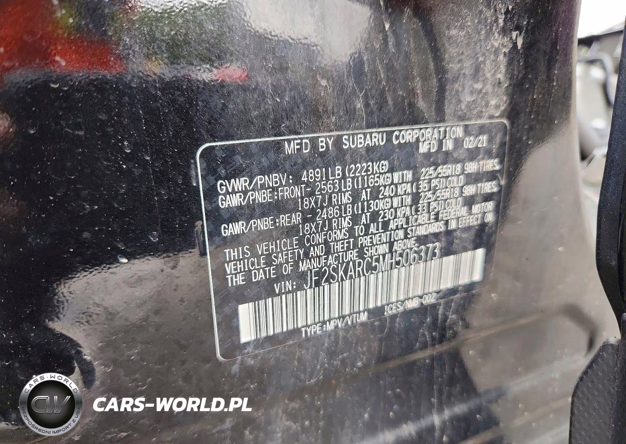 2021 Subaru Forester Sport VIN:JF2SKARC5MH506373 - 14
