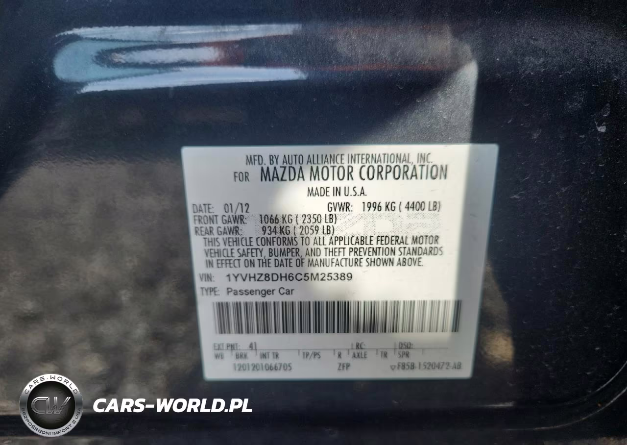 2012 Mazda 6 I VIN:1YVHZ8DH6C5M25389 - 12