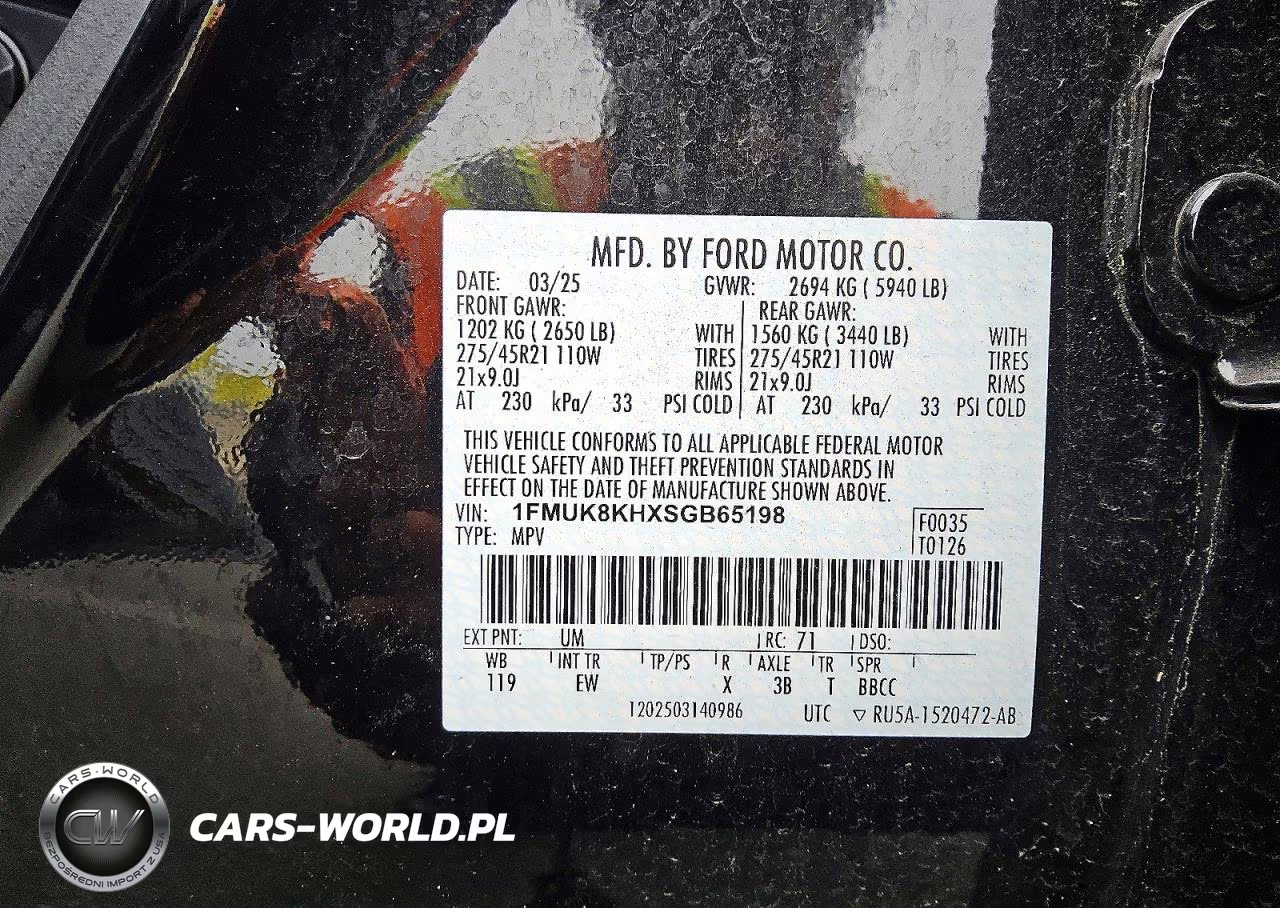 2025 Ford Explorer St-Line VIN:1FMUK8KHXSGB65198 - 14