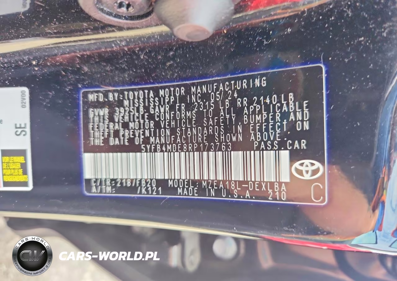 2024 Toyota Corolla Le VIN:5YFB4MDE8RP173763 - 13