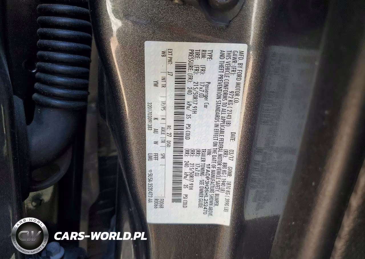 2017 Ford Focus Sel VIN:1FADP3H26HL252470 - 13