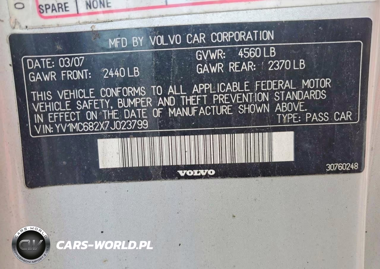2007 Volvo C70 T5 VIN:YV1MC682X7J023799 - 12