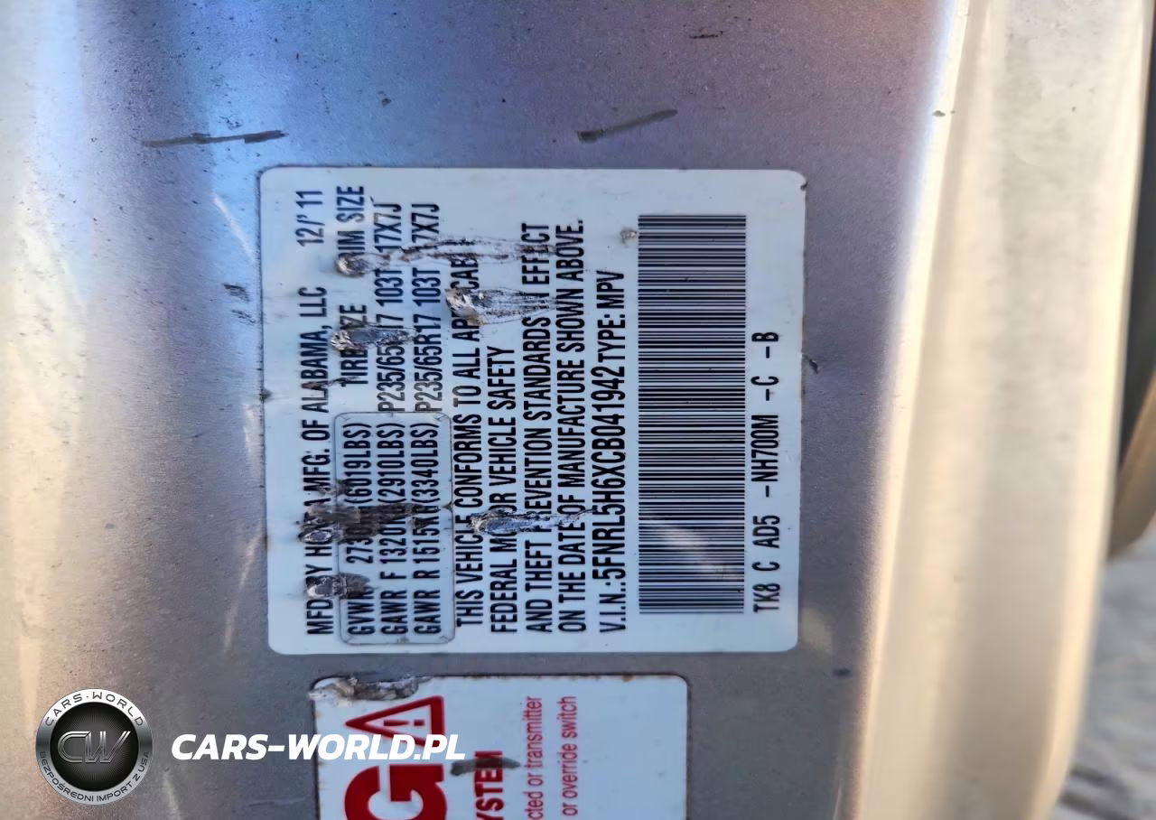 2012 Honda Odyssey Exl VIN:5FNRL5H6XCB041942 - 13