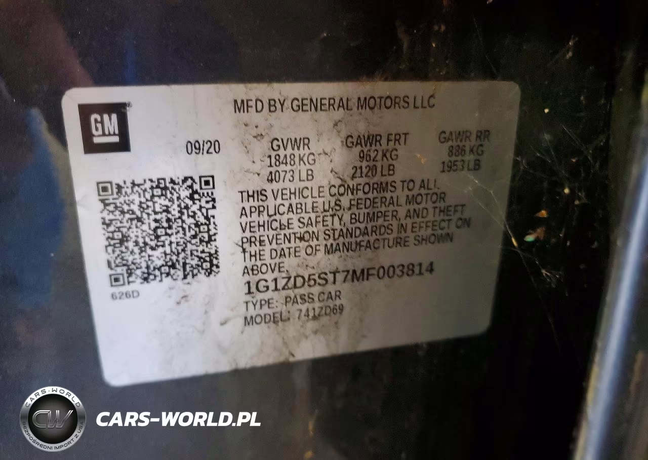 2021 Chevrolet Malibu Lt VIN:1G1ZD5ST7MF003814 - 12