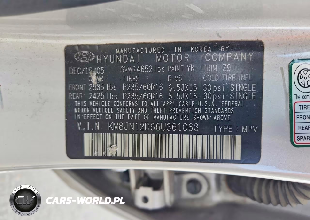 2006 Hyundai Tucson Gls VIN:KM8JN12D66U361063 - 13