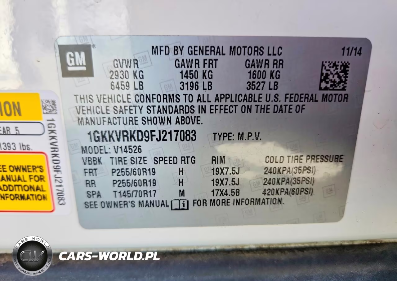 2015 GMC Acadia Slt-1 VIN:1GKKVRKD9FJ217083 - 13