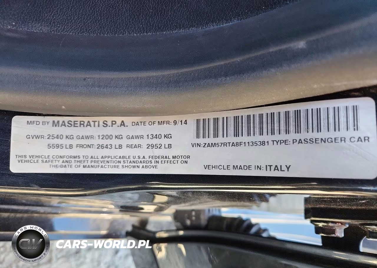 2015 Maserati Ghibli S VIN:ZAM57RTA8F1135381 - 12