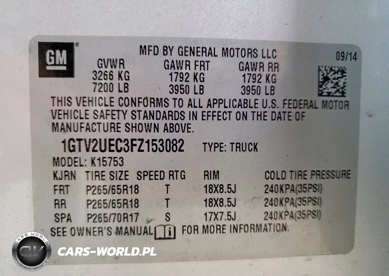 2015 GMC Sierra K1500 Sle VIN:1GTV2UEC3FZ153082 - 12