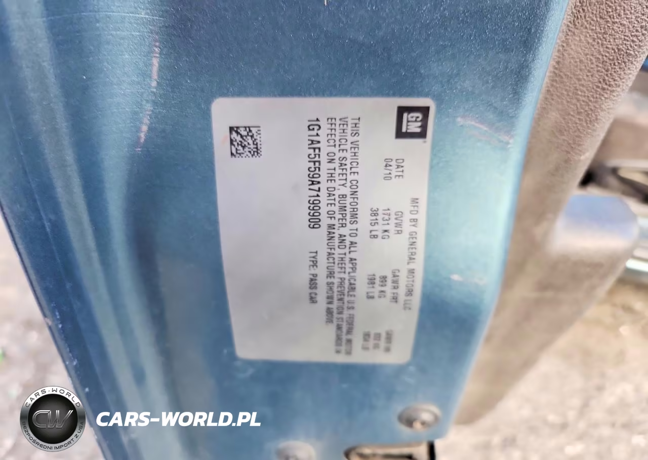 2010 Chevrolet Cobalt 2Lt VIN:1G1AF5F59A7199909 - 12