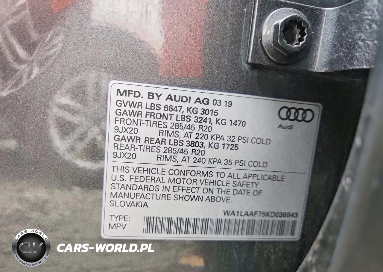 2019 Audi Q7 Premium Plus VIN:WA1LAAF75KD036843 - 14