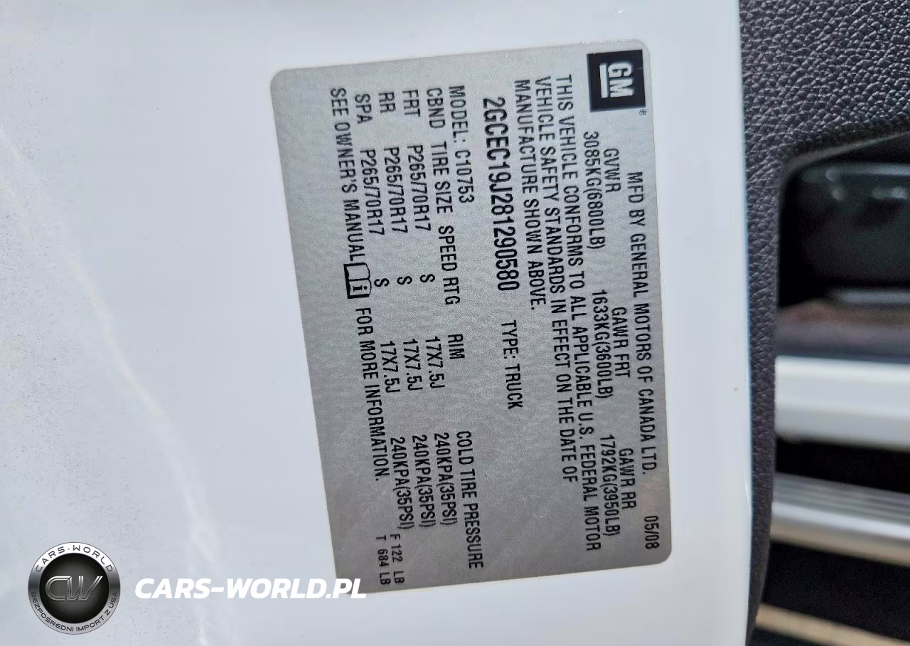 2008 Chevrolet Silverado C1500 VIN:2GCEC19J281290580 - 12
