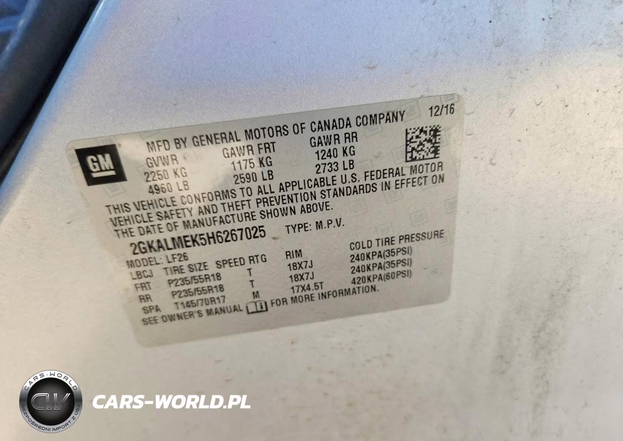 2017 GMC Terrain Sle VIN:2GKALMEK5H6267025 - 13