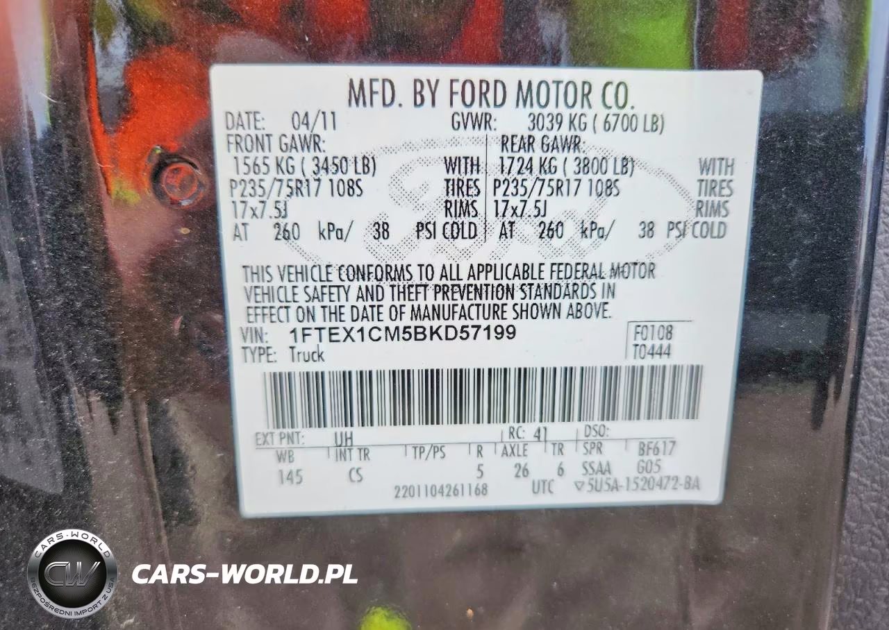 2011 Ford F150 Super Cab VIN:1FTEX1CM5BKD57199 - 12