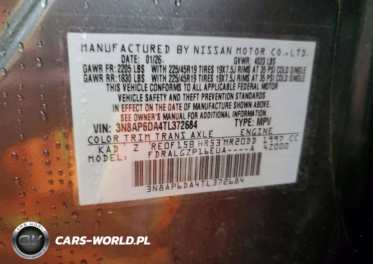 2026 Nissan Kicks Sr VIN:3N8AP6DA4TL372684 - 13