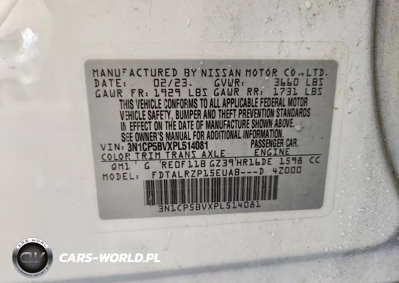 2023 Nissan Kicks S VIN:3N1CP5BVXPL514081 - 12