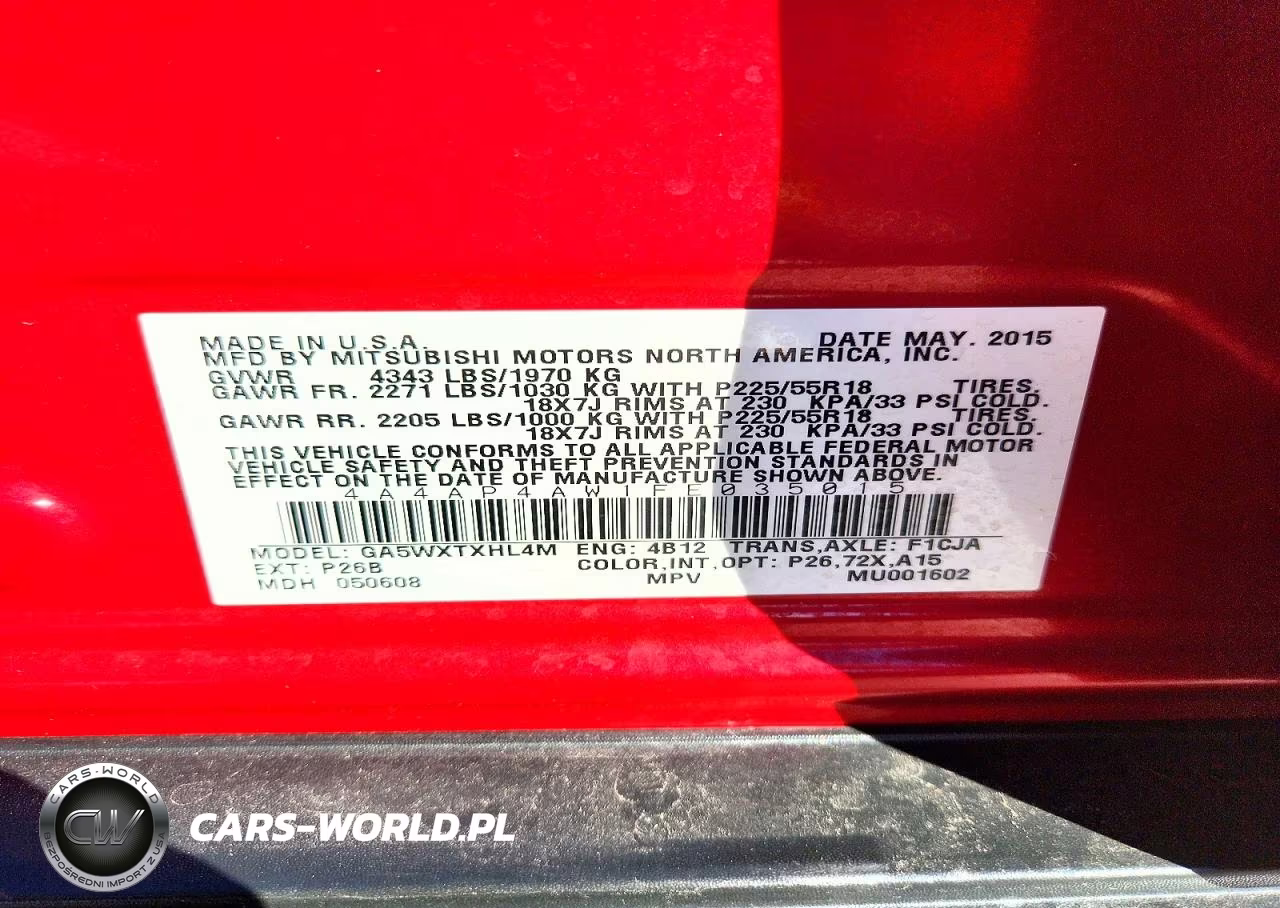 2015 Mitsubishi Outlander Sport Se VIN:4A4AP4AW1FE035015 - 13