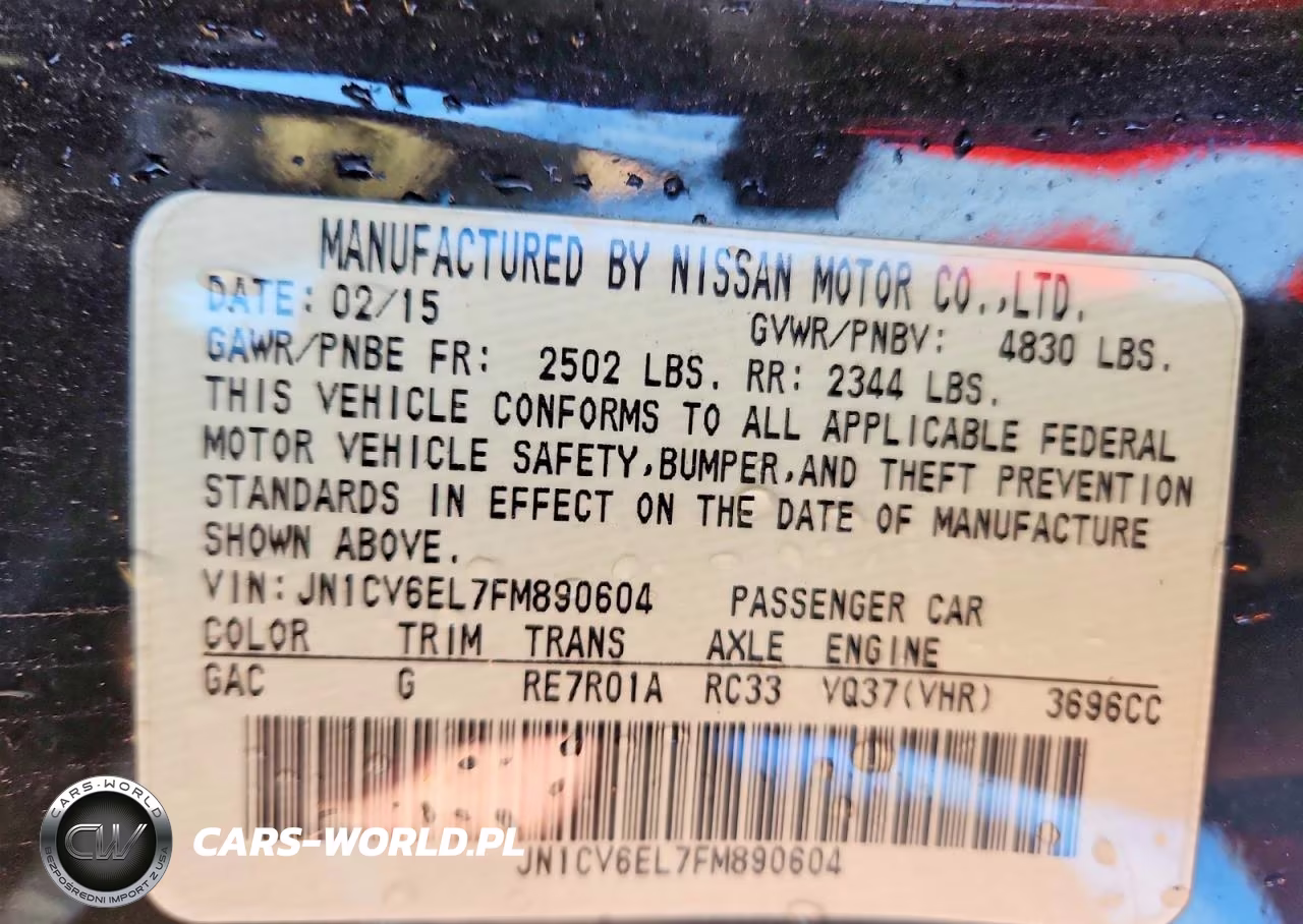 2015 Infiniti Q60 Coupe Base VIN:JN1CV6EL7FM890604 - 12