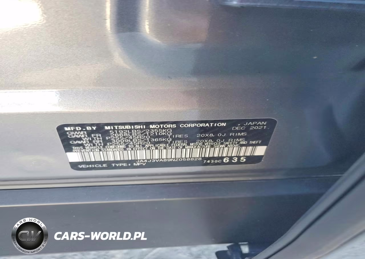 2022 Mitsubishi Outlander Sel VIN:JA4J3VA89NZ058828 - 13