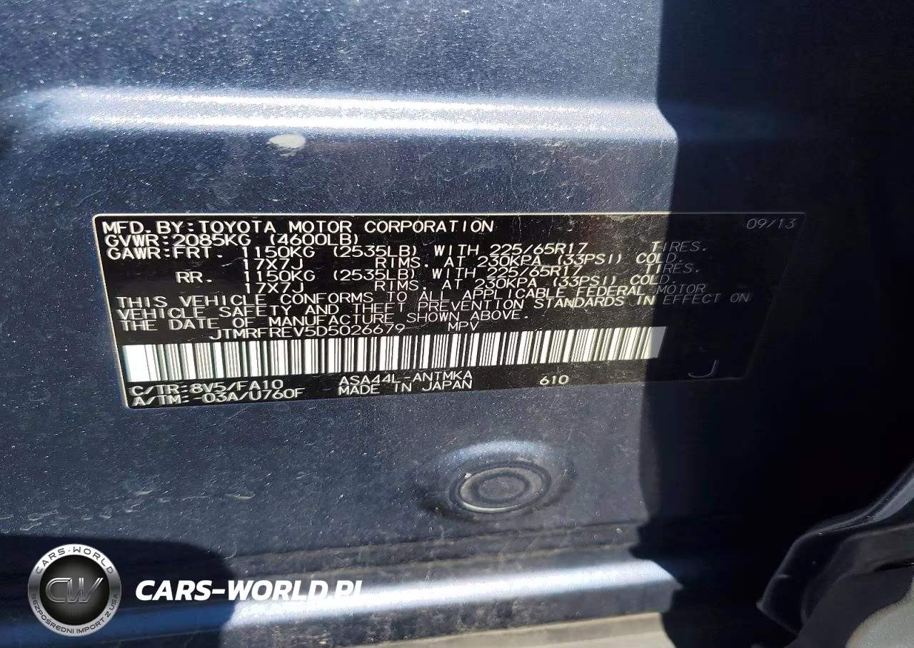 2013 Toyota Rav4 Xle VIN:JTMRFREV5D5026679 - 13
