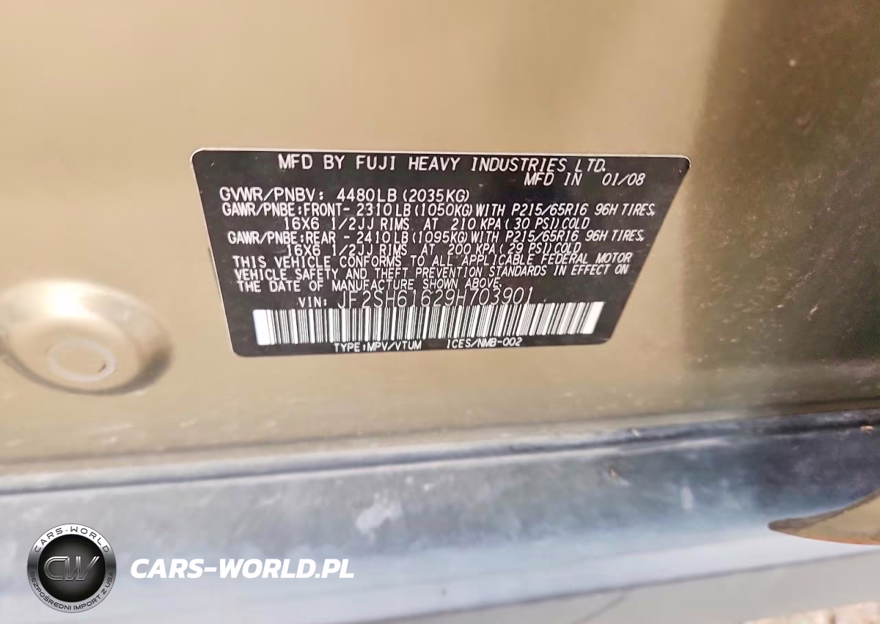 2009 Subaru Forester 2.5X VIN:JF2SH61629H703901 - 12
