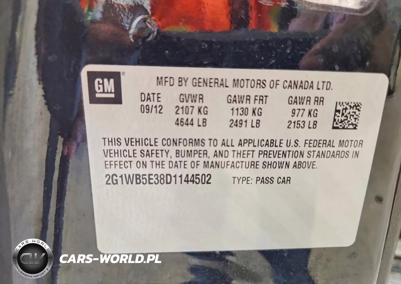 2013 Chevrolet Impala Lt VIN:2G1WB5E38D1144502 - 12