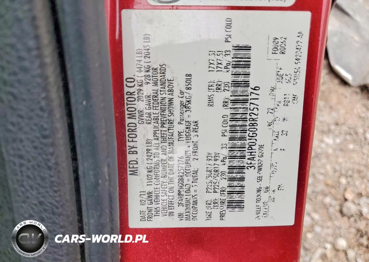 2011 Ford Fusion Sel VIN:3FAHP0JG0BR257176 - 12