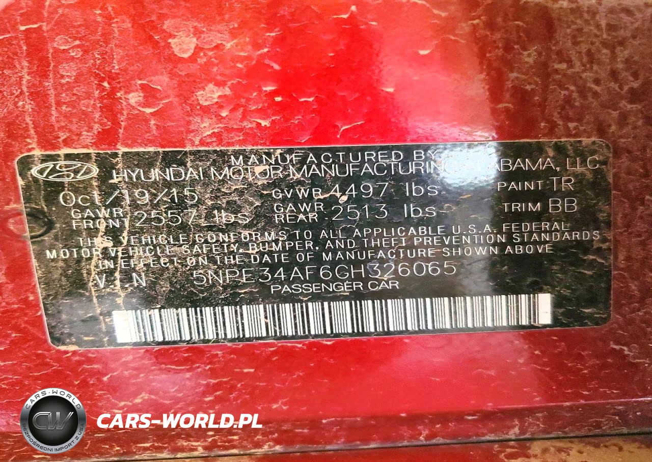 2016 Hyundai Sonata Sport VIN:5NPE34AF6GH326065 - 12