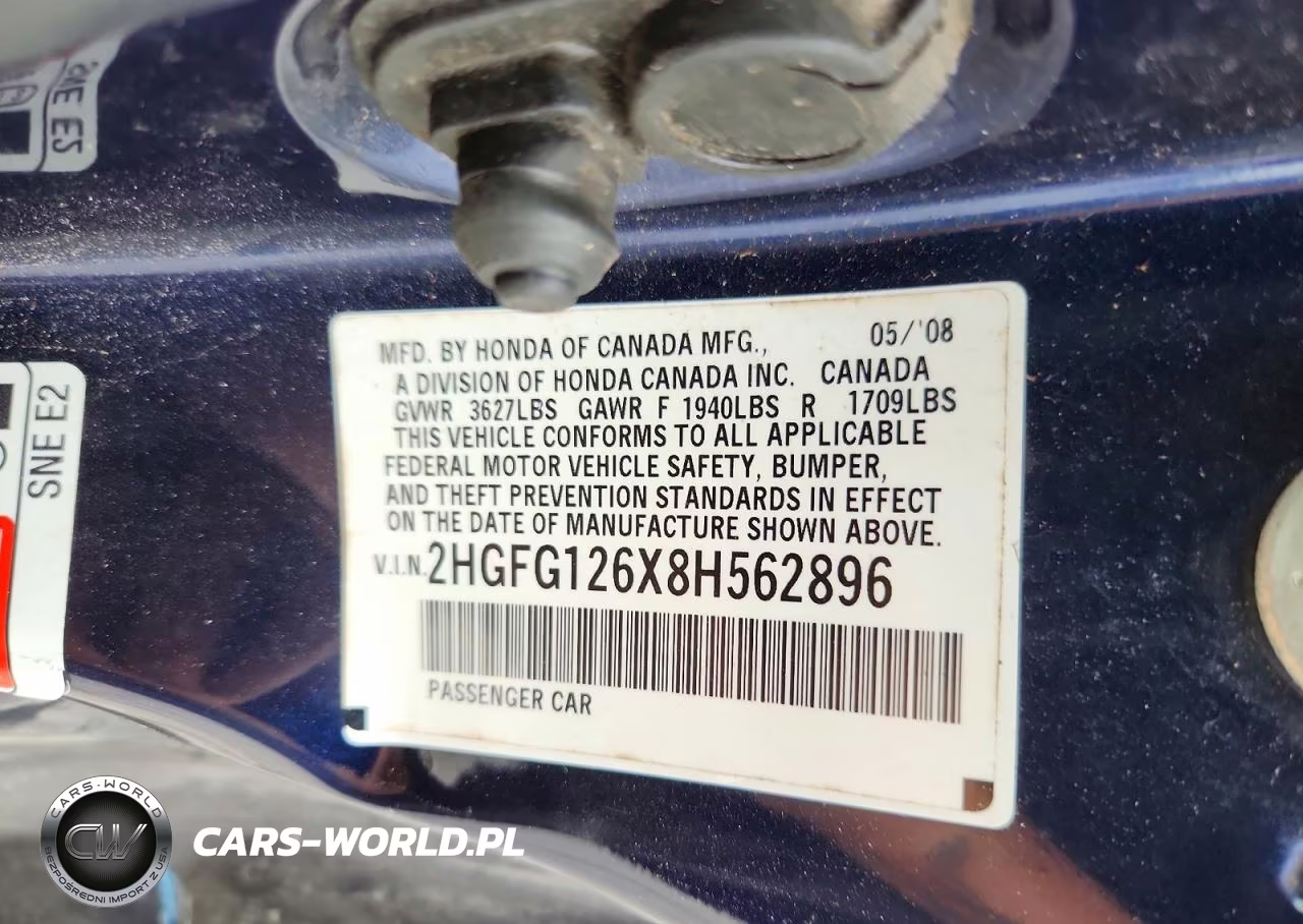 2008 Honda Civic Lx VIN:2HGFG126X8H562896 - 12