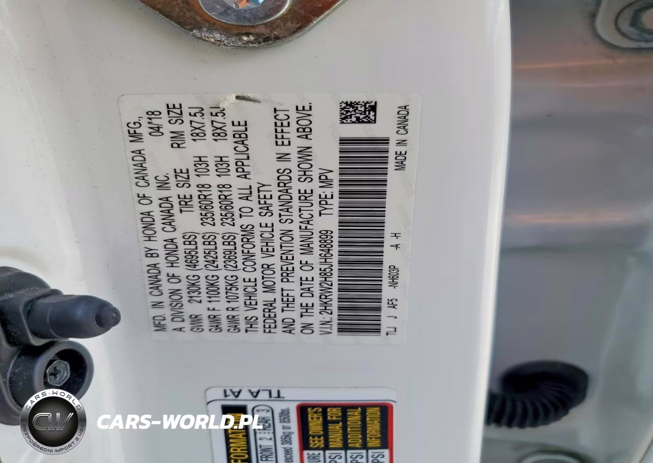 2018 Honda Cr-V Exl VIN:2HKRW2H85JH648899 - 13