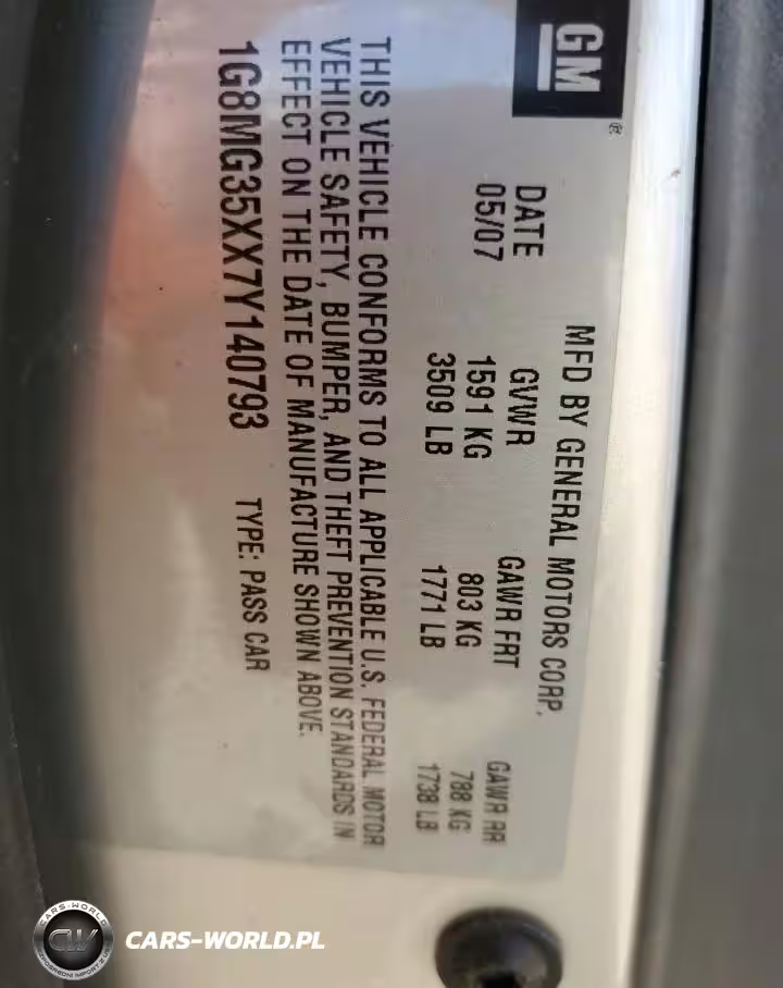 2007 Saturn Sky Redline VIN:1G8MG35XX7Y140793 - 12