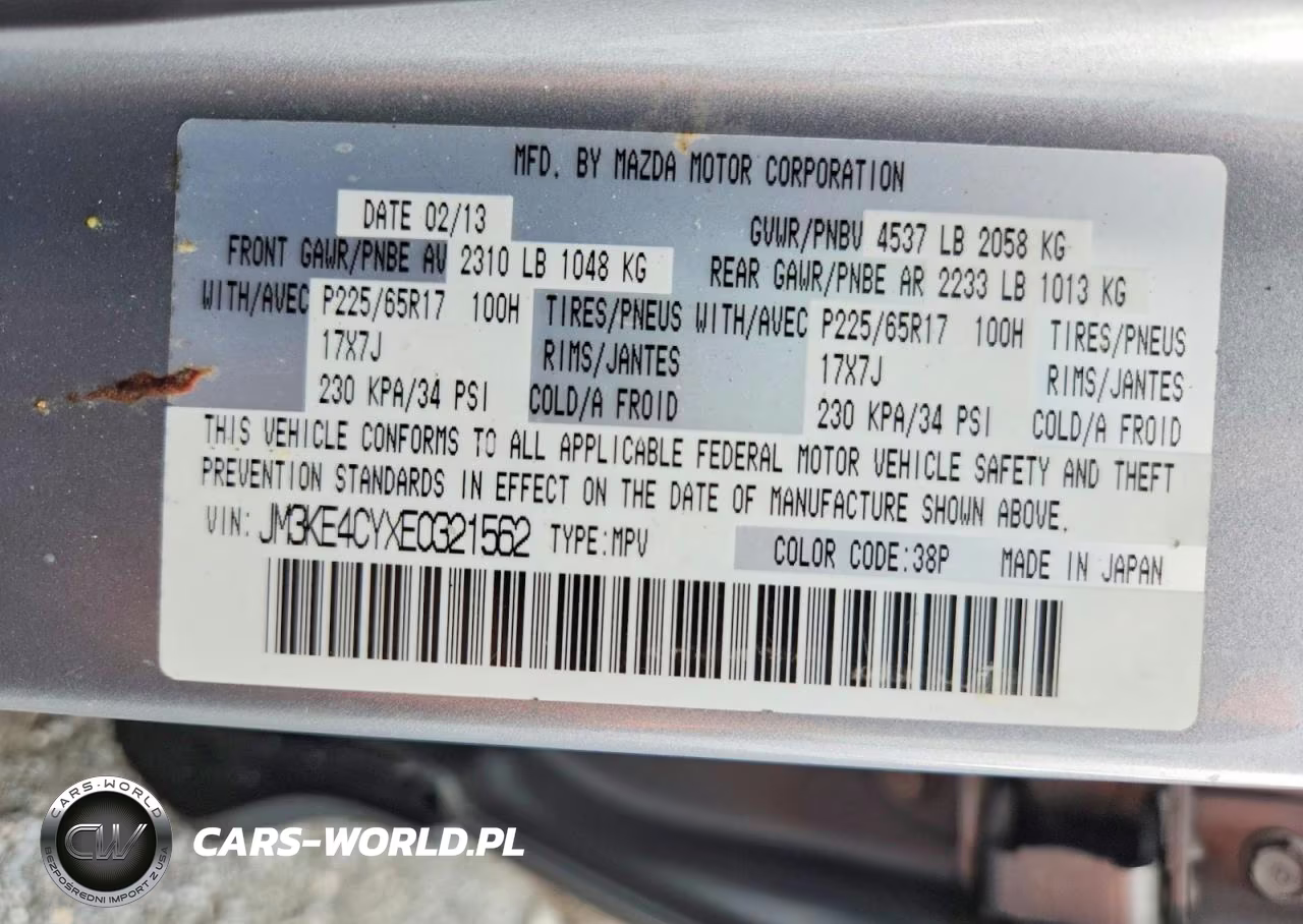 2014 Mazda Cx-5 Touring VIN:JM3KE4CYXE0321562 - 14