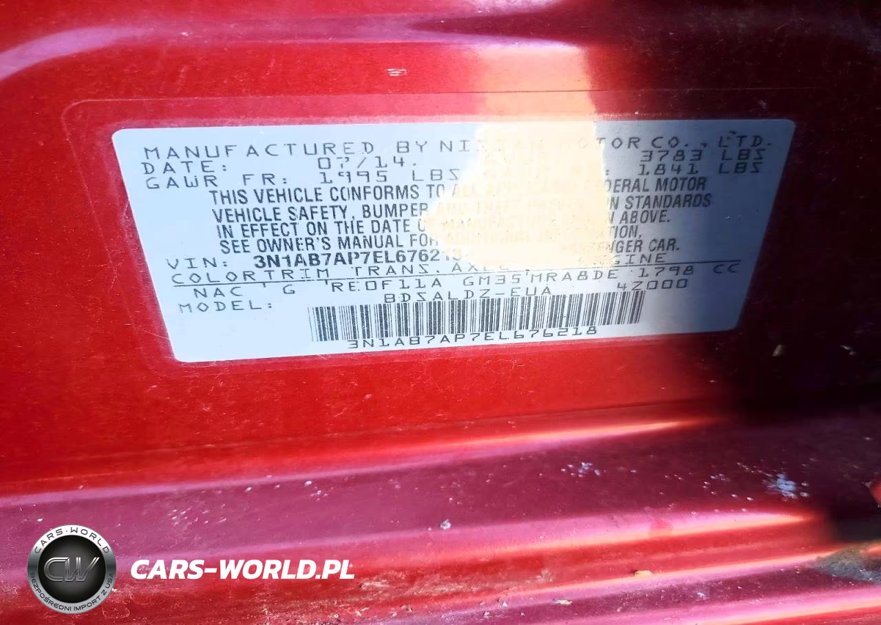 2014 Nissan Sentra Sv VIN:3N1AB7AP7EL676218 - 12