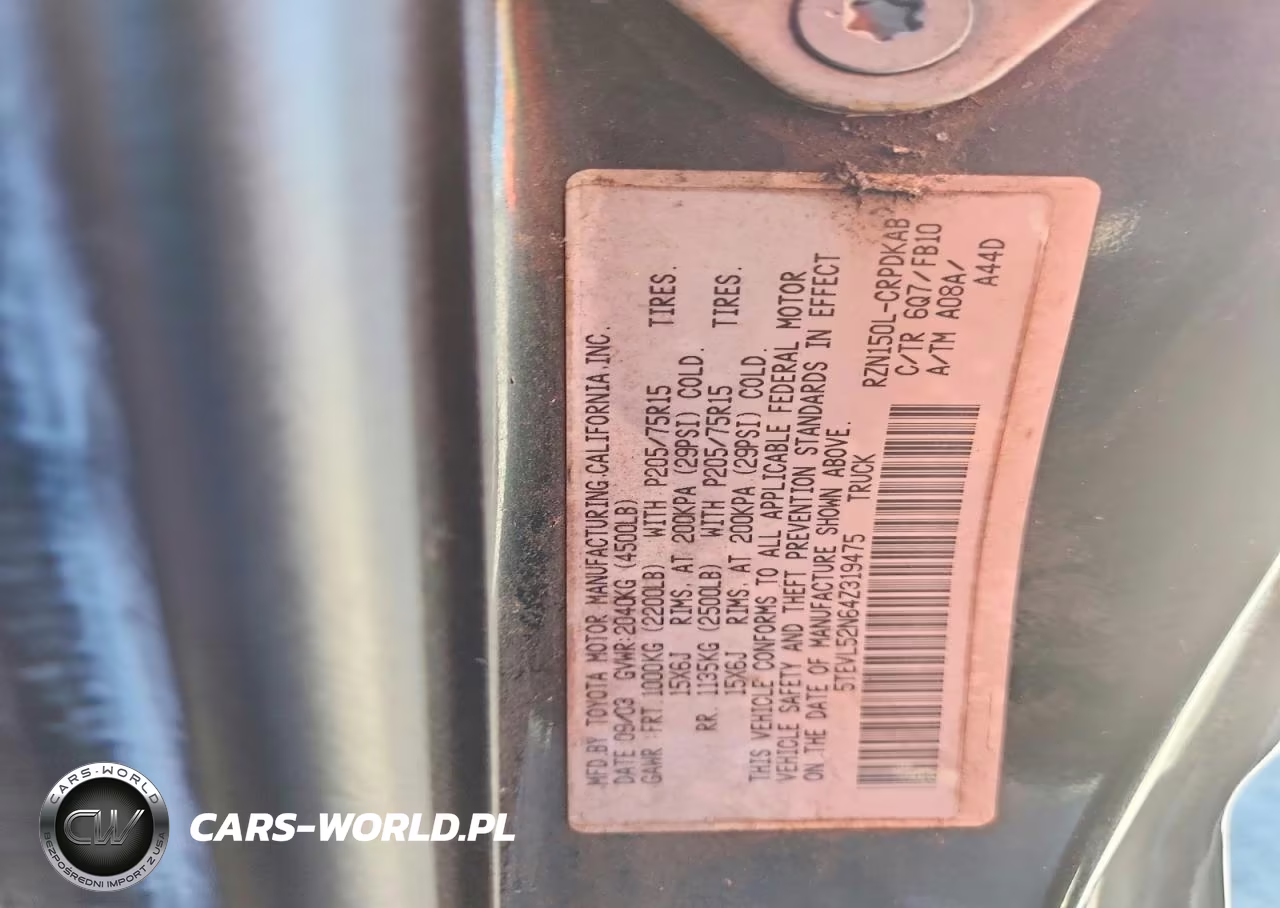 2004 Toyota Tacoma Base VIN:5TEVL52N64Z319475 - 12