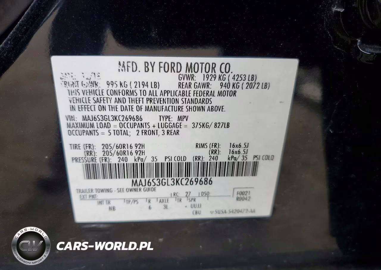 2019 Ford Ecosport Se VIN:MAJ6S3GL3KC269686 - 14