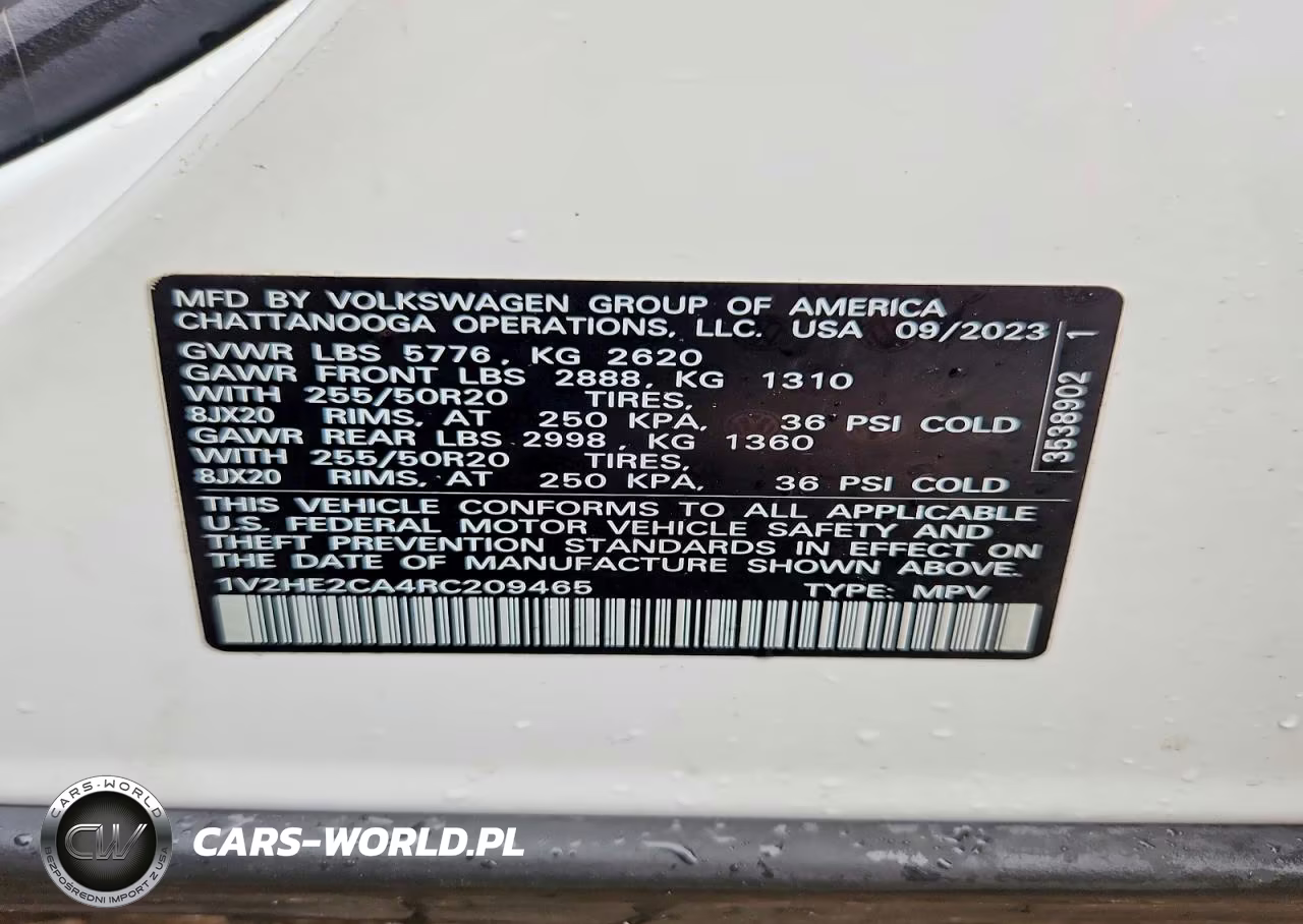 2024 Volkswagen Atlas Cross Sport Se VIN:1V2HE2CA4RC209465 - 12