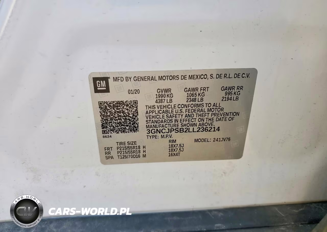 2020 Chevrolet Trax 1Lt VIN:3GNCJPSB2LL236214 - 13