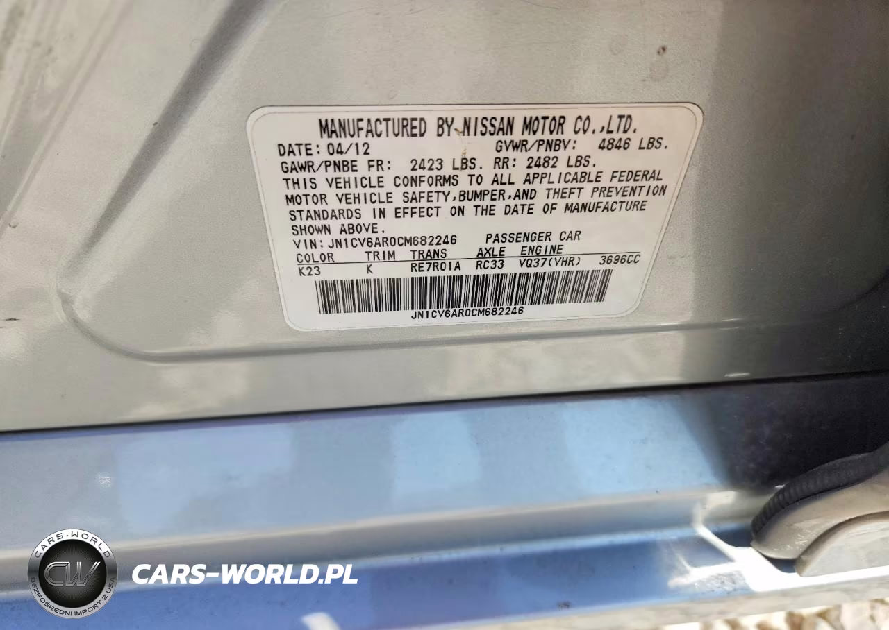 2012 Infiniti G37 Sedan VIN:JN1CV6AR0CM682246 - 12