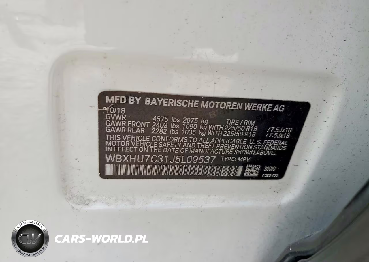 2018 BMW X1 Sdrive28I VIN:WBXHU7C31J5L09537 - 13