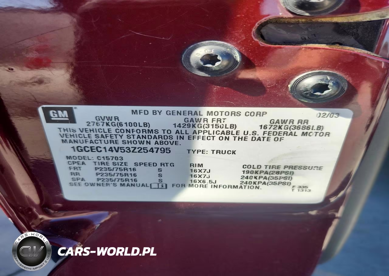2003 Chevrolet Silverado C1500 VIN:1GCEC14V53Z254795 - 12