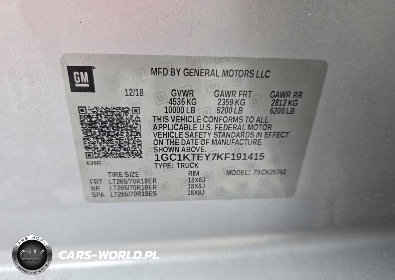 2019 Chevrolet Silverado K2500 Heavy Duty Ltz VIN:1GC1KTEY7KF191415 - 12