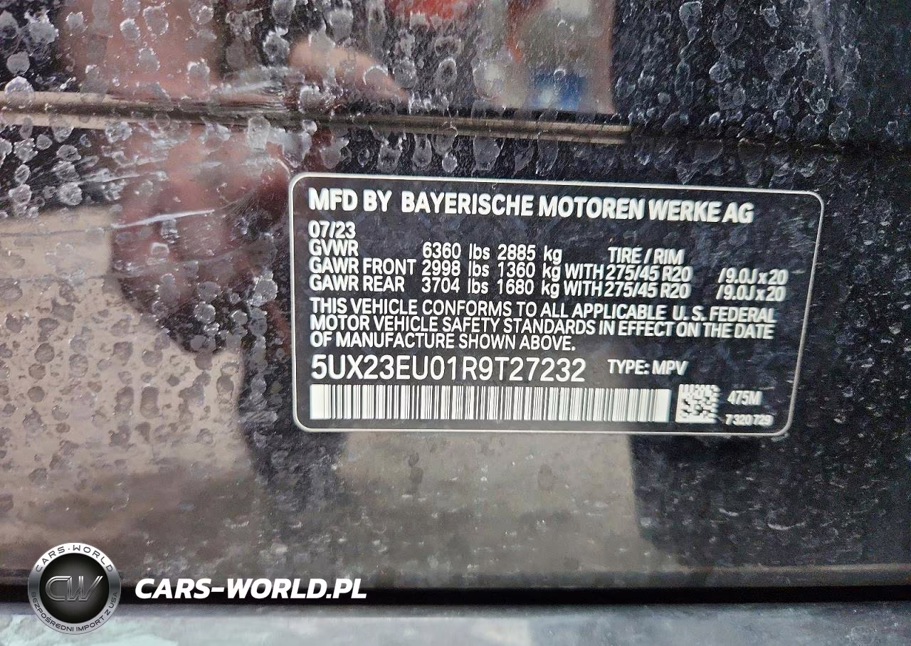 2024 BMW X5 xDrive40I VIN:5UX23EU01R9T27232 - 14