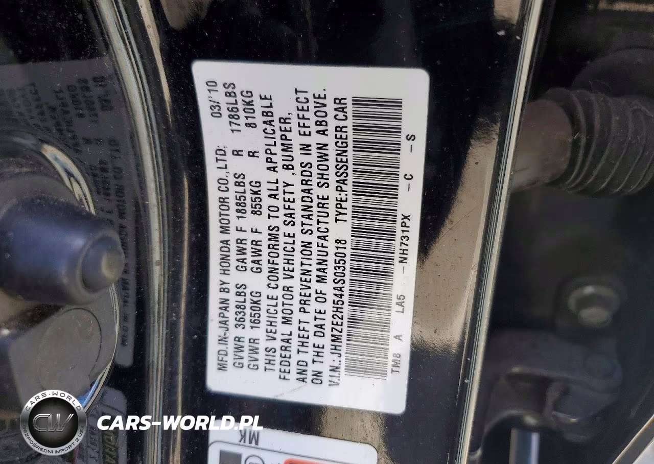 2010 Honda Insight Lx VIN:JHMZE2H54AS035018 - 12